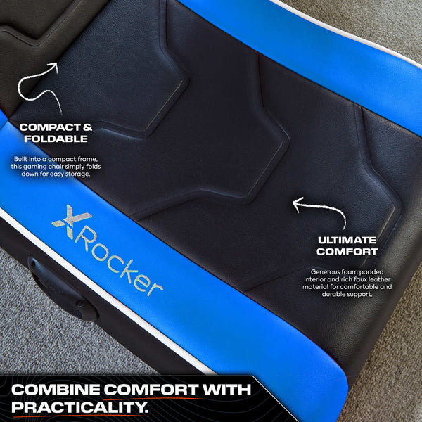 Shadow 2.0 Audio Floor Rocker Gaming Chair for Kids - Blue / Black