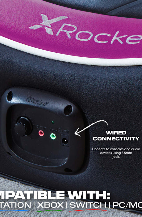 Shadow 2.0 Audio Floor Rocker Gaming Chair for Kids - Purple / Black