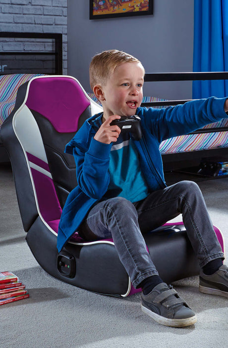 Shadow 2.0 Audio Floor Rocker Gaming Chair for Kids - Purple / Black