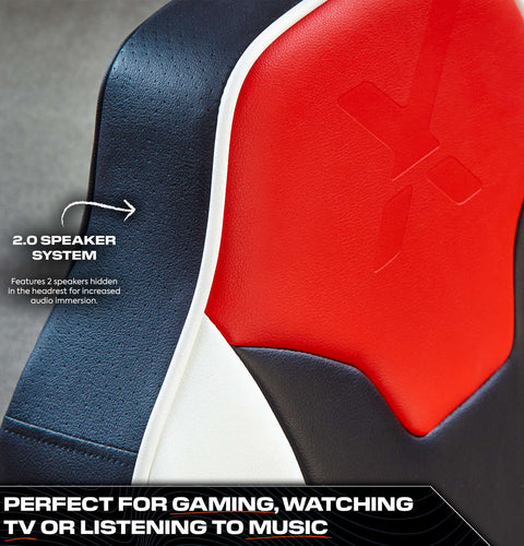 Shadow 2.0 Audio Floor Rocker Gaming Chair for Kids - Red / Black