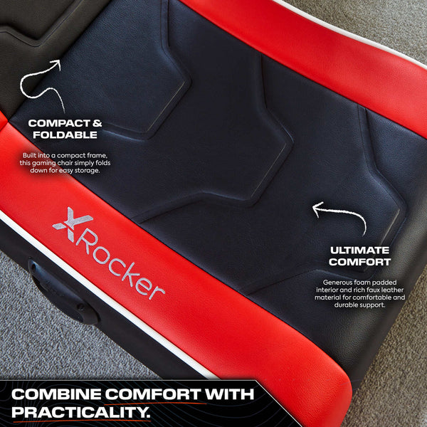 Shadow 2.0 Audio Floor Rocker Gaming Chair for Kids - Red / Black