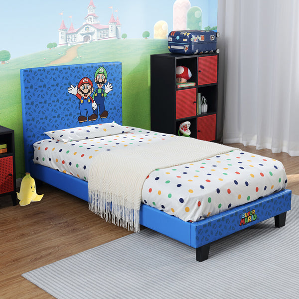 Officially Licensed Super Mario™ Single Gaming Bed in a Box - Blue