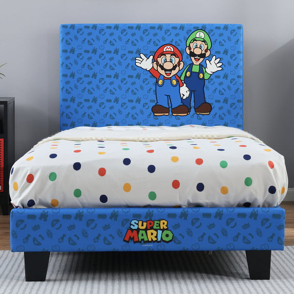 Officially Licensed Super Mario™ Single Gaming Bed in a Box - Blue