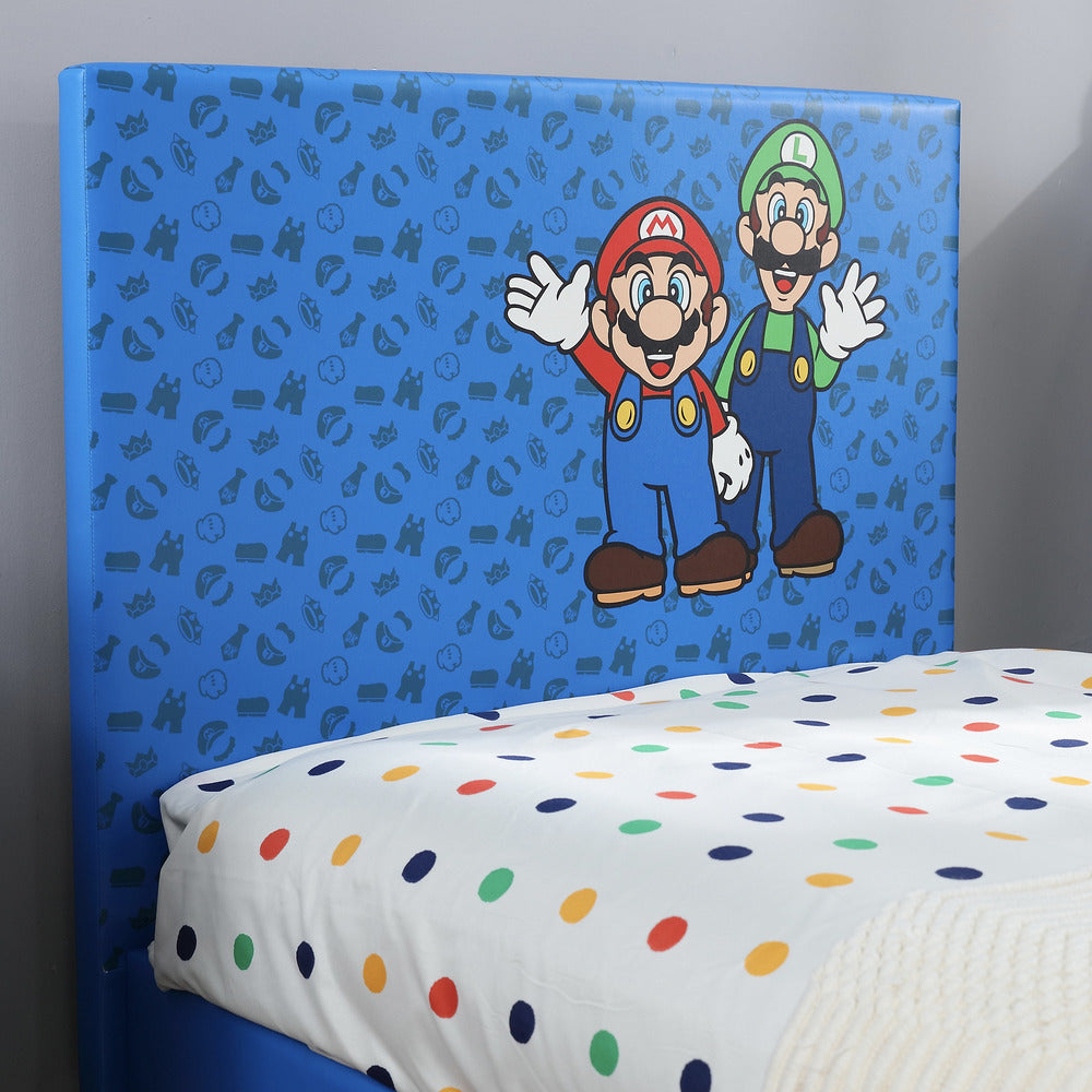 Officially Licensed Super Mario™ Single Gaming Bed in a Box - Blue