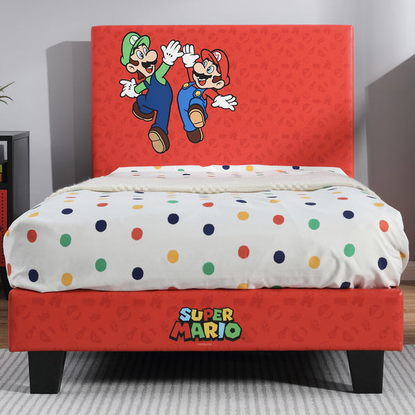 Officially Licensed Super Mario™ Single Gaming Bed in a Box - Red