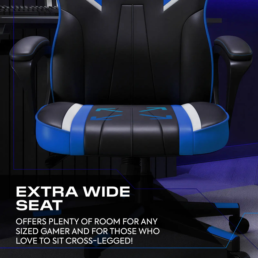 Tempest Ergonomic PC Office Gaming Chair - Blue