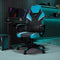 Tempest Ergonomic PC Office Gaming Chair - Neon Blue