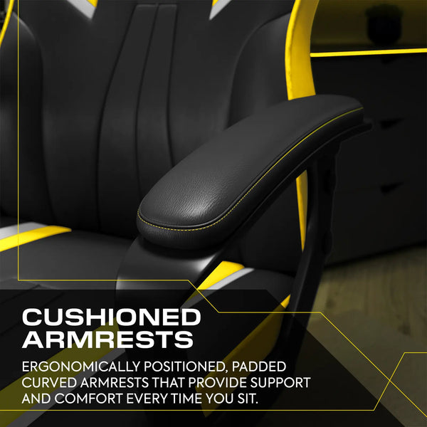 Tempest Ergonomic PC Office Gaming Chair - Yellow