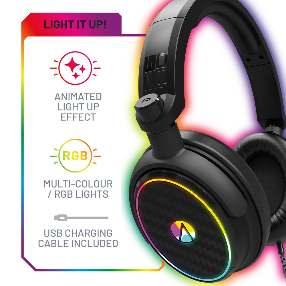 X Rocker C6-100LED Light Up RGB Gaming Headset for Consoles and PC