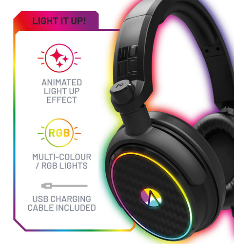 X Rocker C6-100LED Light Up RGB Gaming Headset for Consoles and PC