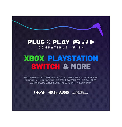 X Rocker C6-100LED Light Up RGB Gaming Headset for Consoles and PC