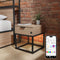 Denver Bedside Table With App Controlled LED Lights - Oak / Black