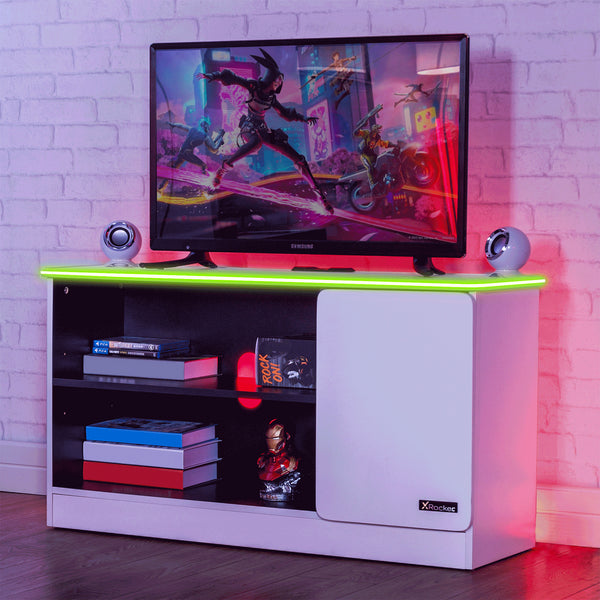 Carbon-Tek LED TV Media Unit - White RGB