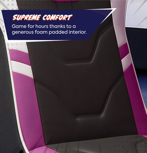 Shadow 2.0 Audio Floor Rocker Gaming Chair for Kids - Purple / Black