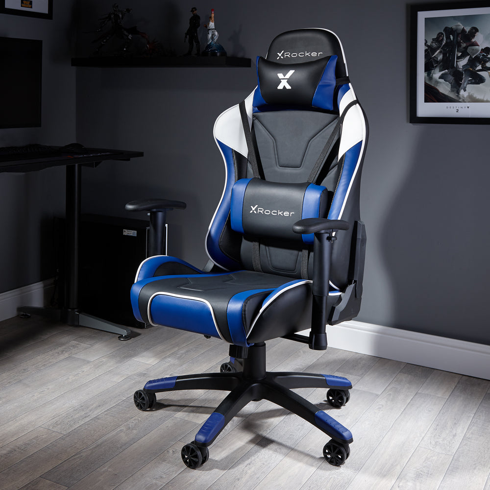 Pc Rocking Chair X Rocker Agility Ergonomic PC Gaming Chair - Blue