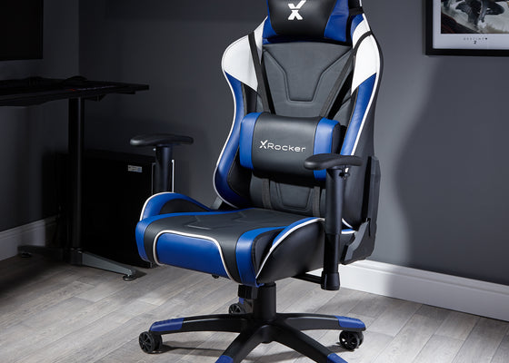 X Rocker Agility eSports Gaming PC Office Chair in Blue