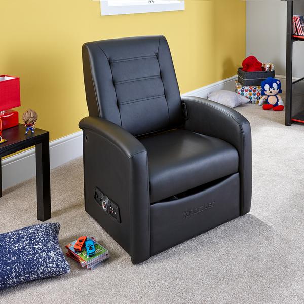 Premier Jr 2.1 Audio Ottoman Gaming Chair for Kids - Black