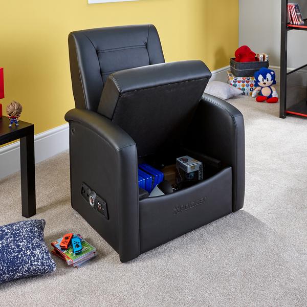 Premier Jr 2.1 Audio Ottoman Gaming Chair for Kids - Black