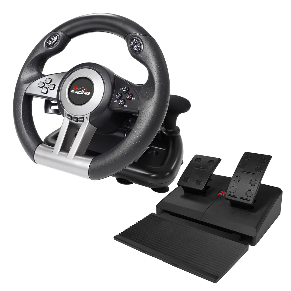 XR Racing Steering Wheel and Pedals for PC, PS4, Xbox One, Switch