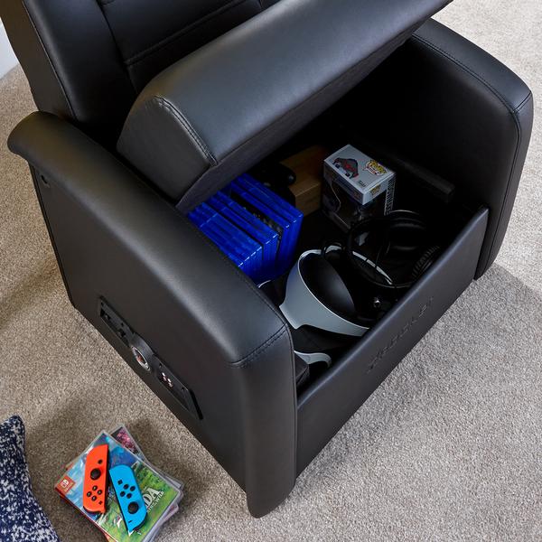 Premier Jr 2.1 Audio Ottoman Gaming Chair for Kids - Black