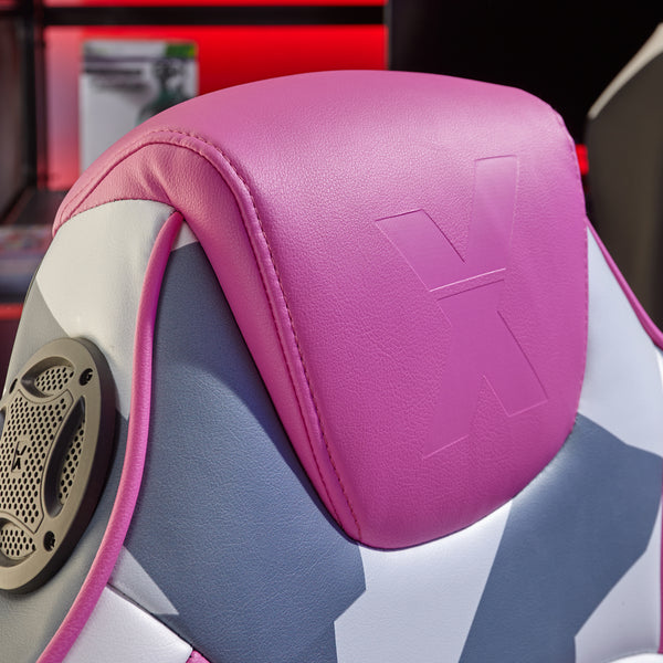 Geo Camo 2.1 Audio Gaming Chair with Vibration - Pink