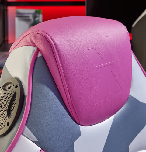Geo Camo 2.1 Audio Gaming Chair with Vibration - Pink