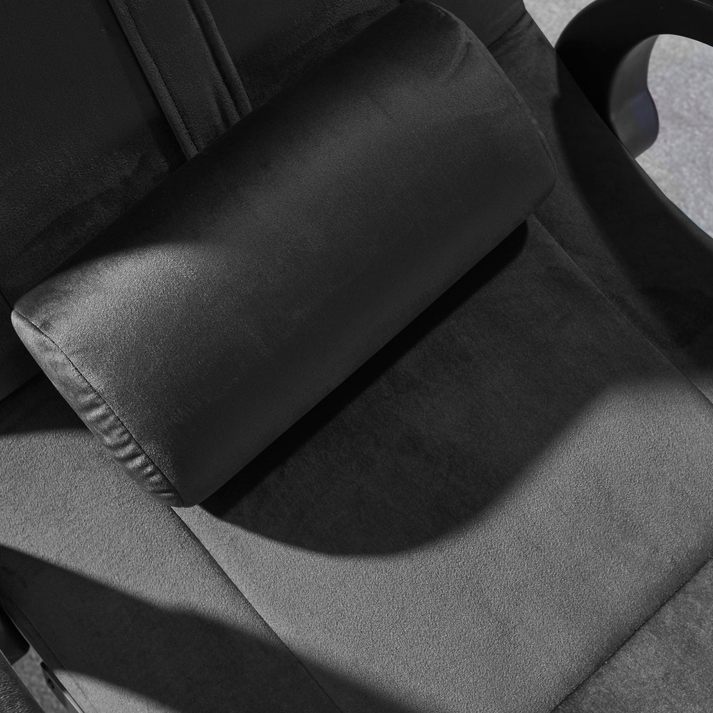 Deluxe 4.1 Audio Fabric Console Gaming Chair - Black