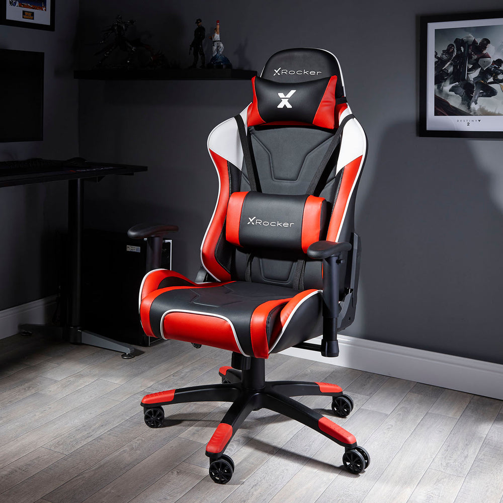 Pc Rocking Chair X Rocker Agility Ergonomic PC Gaming Chair - Red