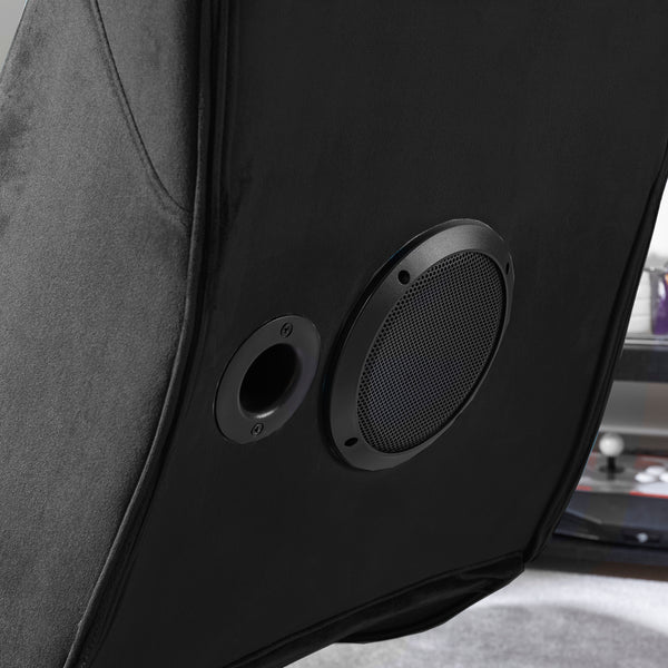 Deluxe 4.1 Audio Fabric Console Gaming Chair - Black