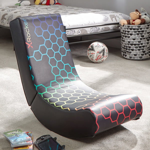 Video Rocker Gaming Chair for Kids - Neo Hex