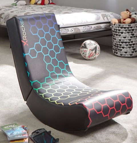 Video Rocker Gaming Chair for Kids - Neo Hex
