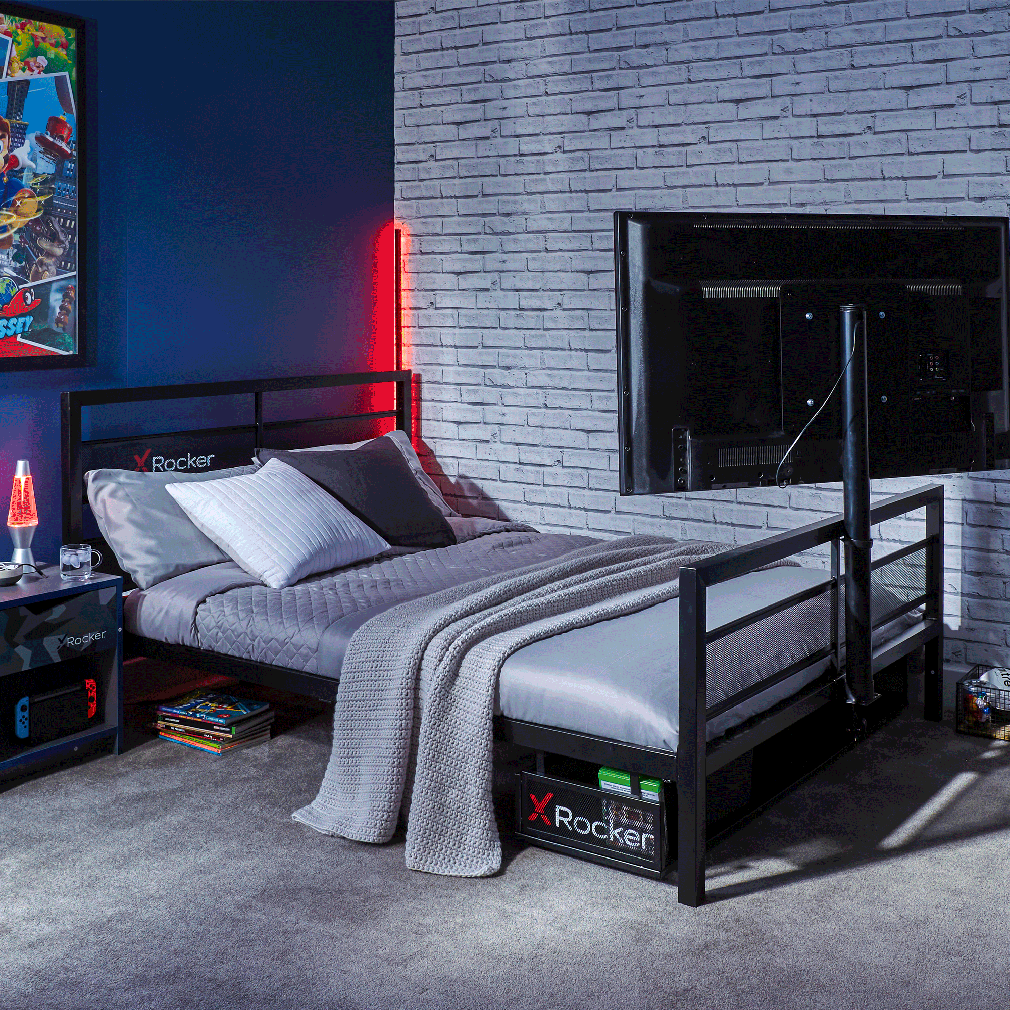 Basecamp Double Gaming TV Bed - Black