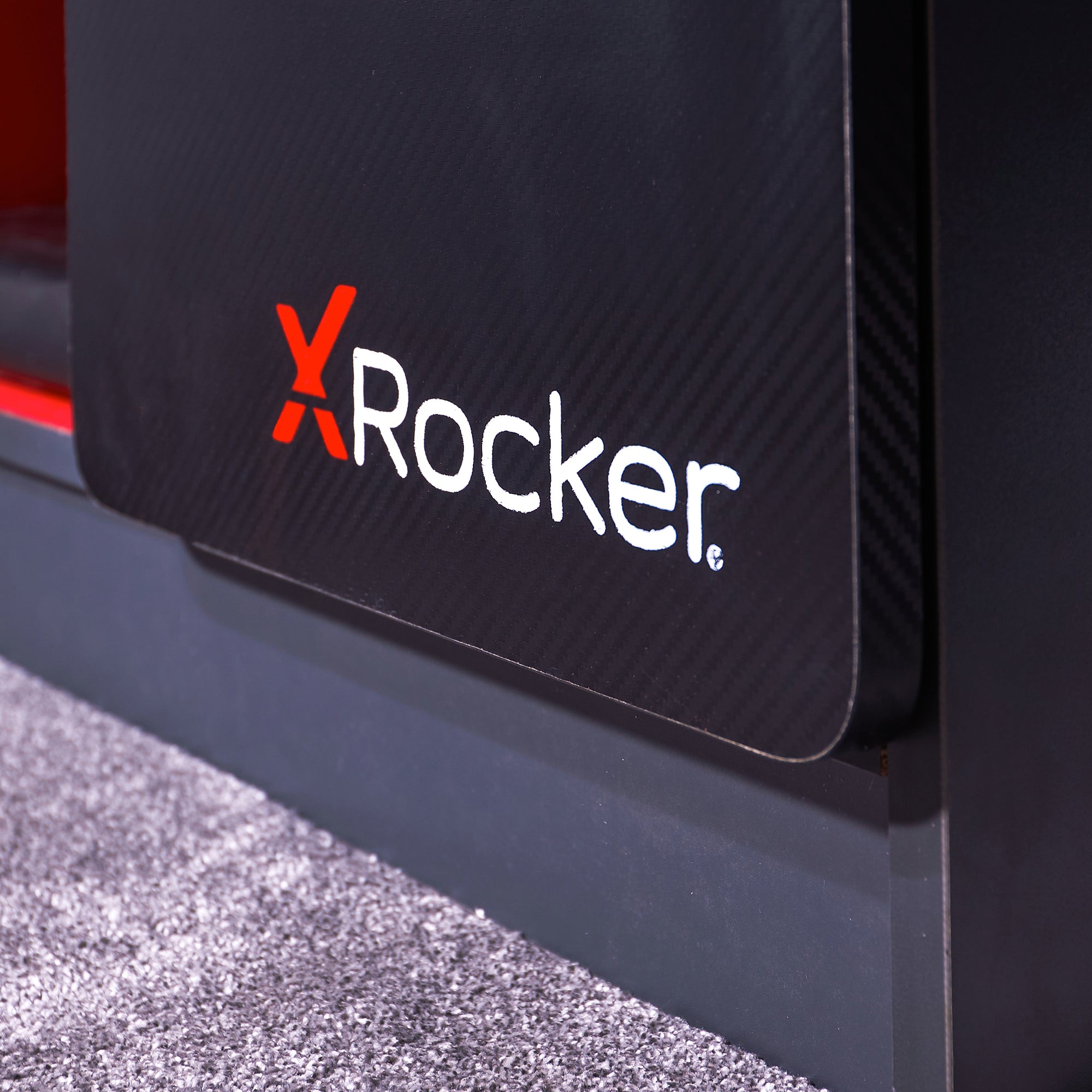Carbon-Tek LED TV Media Unit - Grey / Red RGB