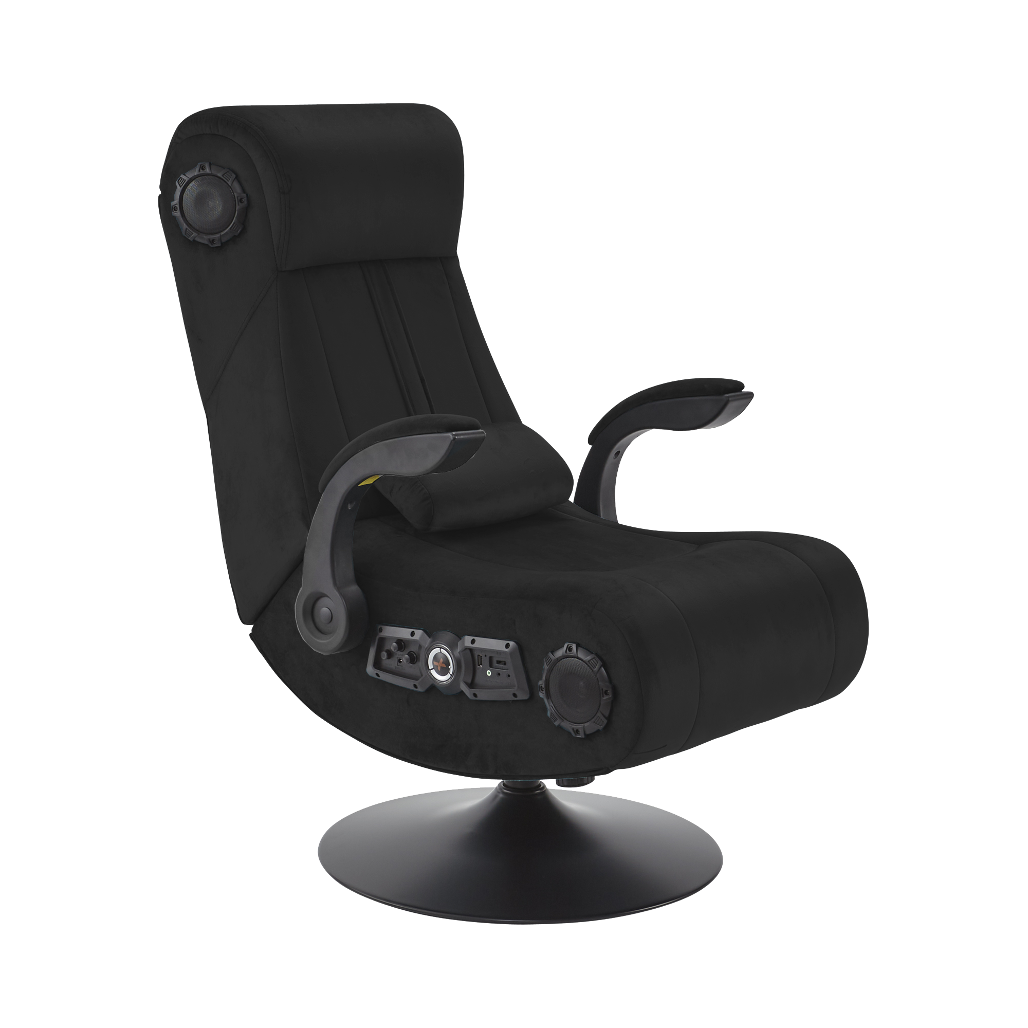 Deluxe 4.1 Audio Fabric Console Gaming Chair - Black