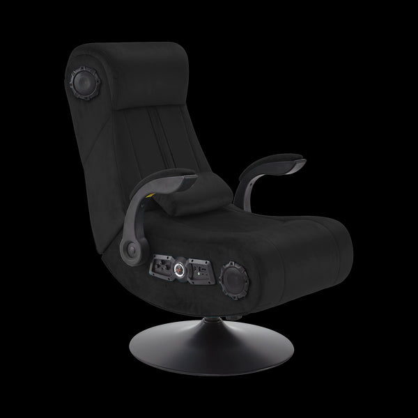 Deluxe 4.1 Audio Fabric Console Gaming Chair - Black