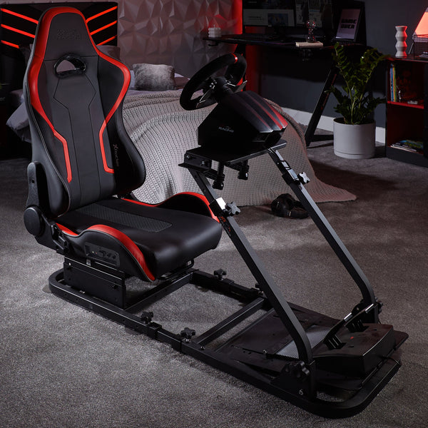 XR Racing Drift 2.1 Audio Racing Sim Cockpit Gaming Chair - Black / Red