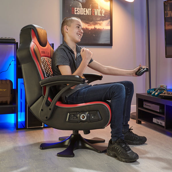 Evora 2.1 Audio Console Gaming Chair - Black / Red