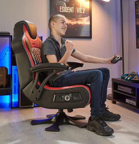 Evora 2.1 Audio Console Gaming Chair - Black / Red
