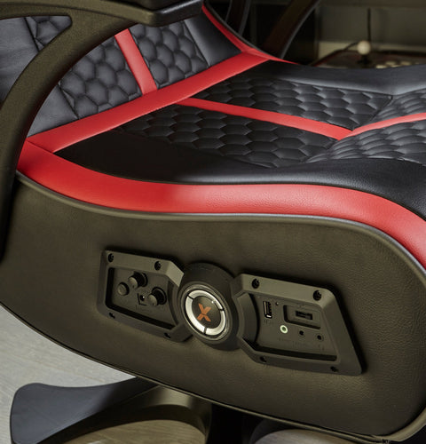 Evora 2.1 Audio Console Gaming Chair - Black / Red