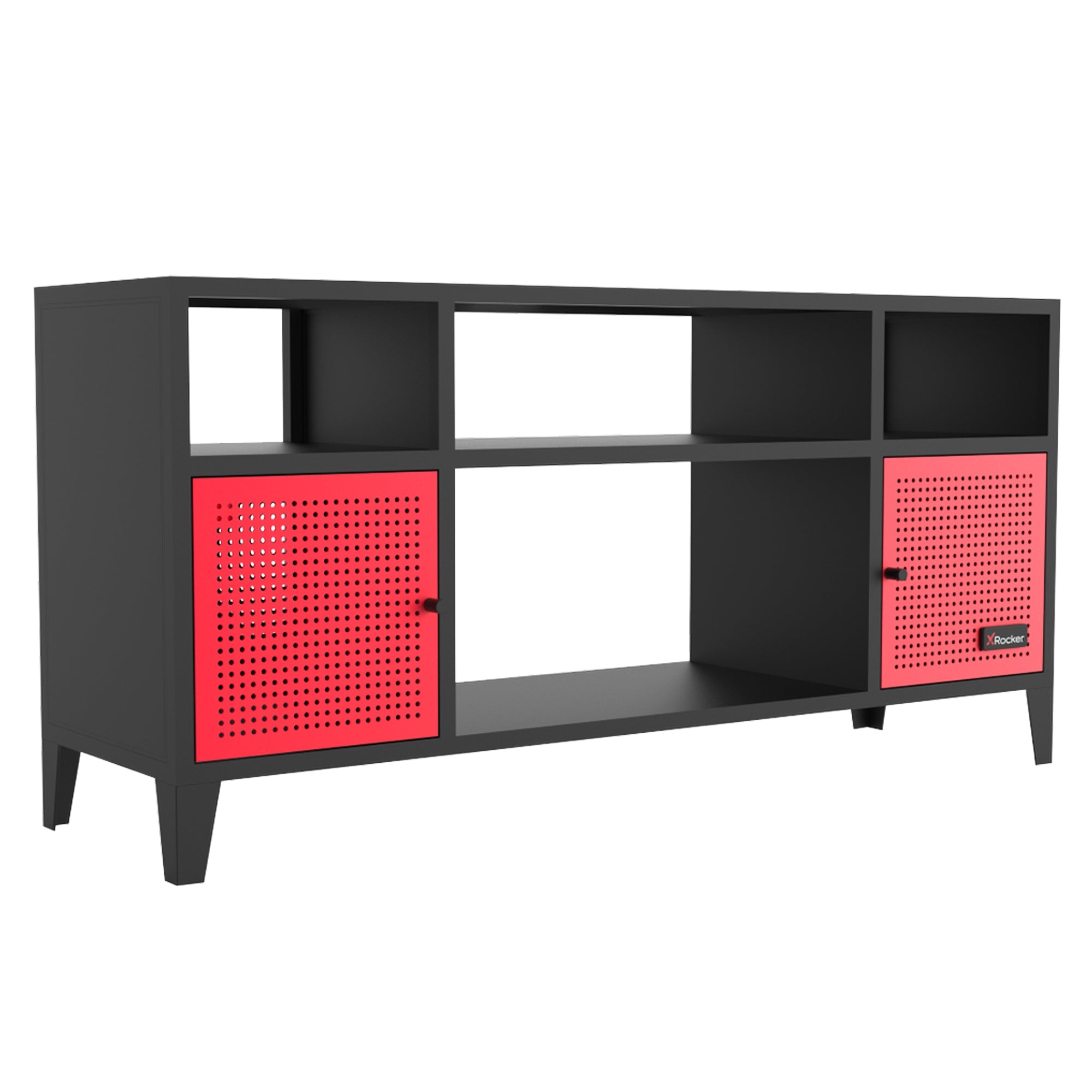 Mesh-Tek Media TV Unit - Black / Red