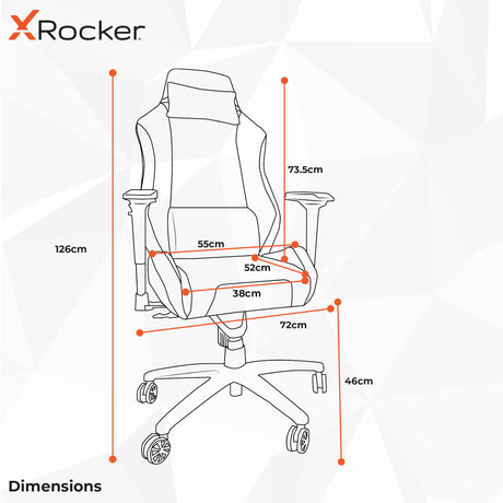 Messina Ergonomic PC Office Gaming Chair - Fabric Silver