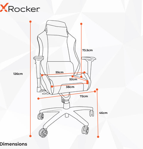 Messina Ergonomic PC Office Gaming Chair - Fabric Silver