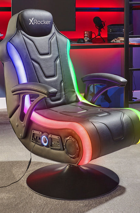 Monsoon 4.1 Audio LED Console Gaming Chair - Black