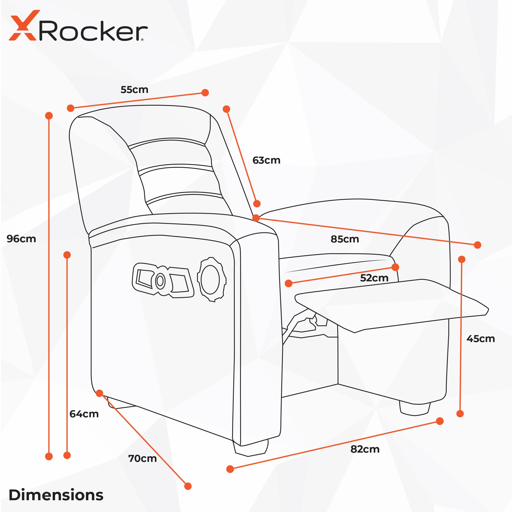 Premier 4.1 Audio Recliner Gaming Chair - Black