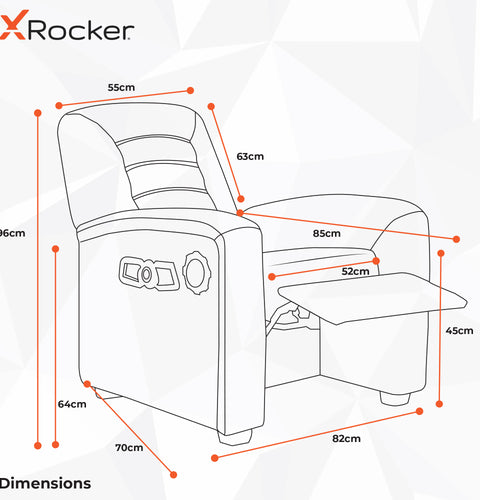Premier 4.1 Audio Recliner Gaming Chair - Black