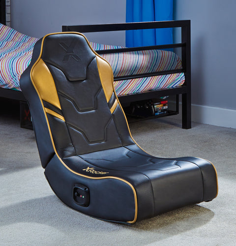 Shadow 2.0 Audio Floor Rocker Gaming Chair for Kids - Gold / Black