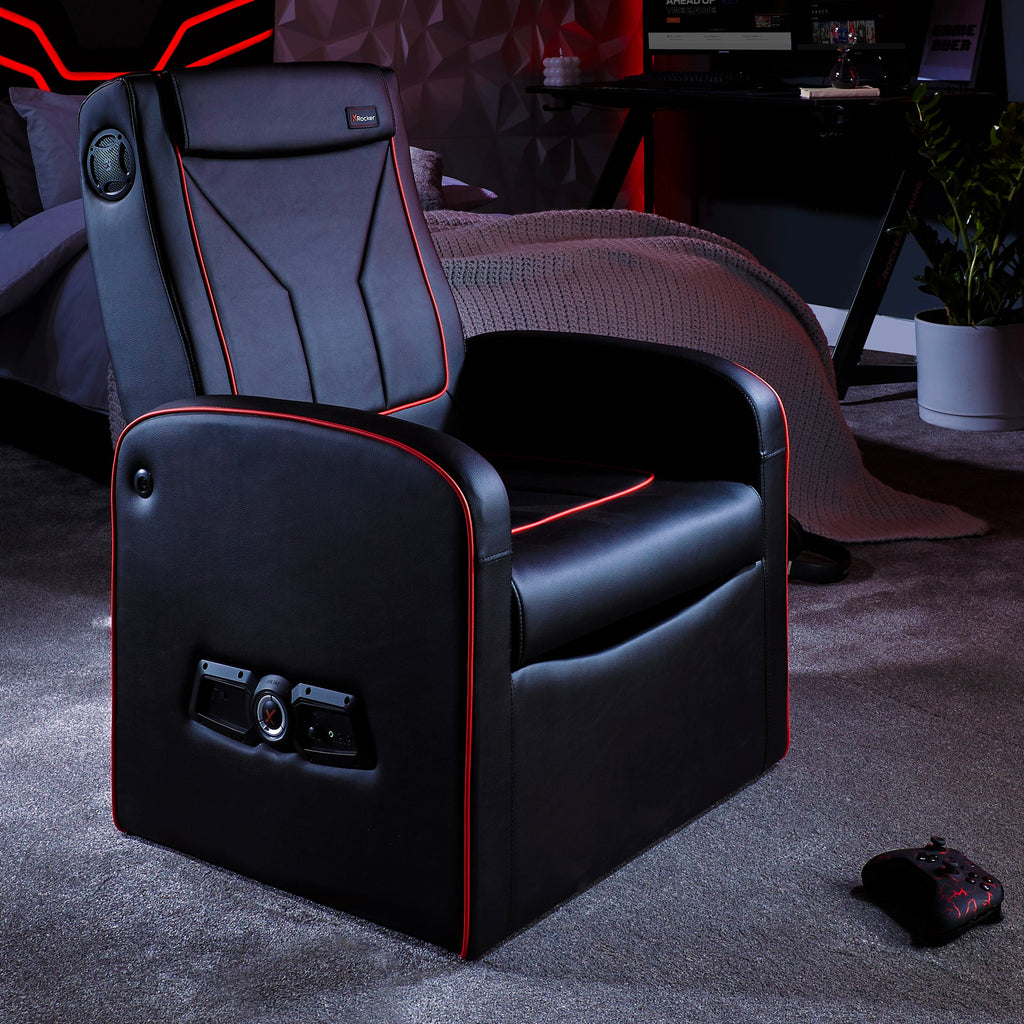 Shift Luxe Jr 2.1 Audio Ottoman Gaming Chair for Kids - Black