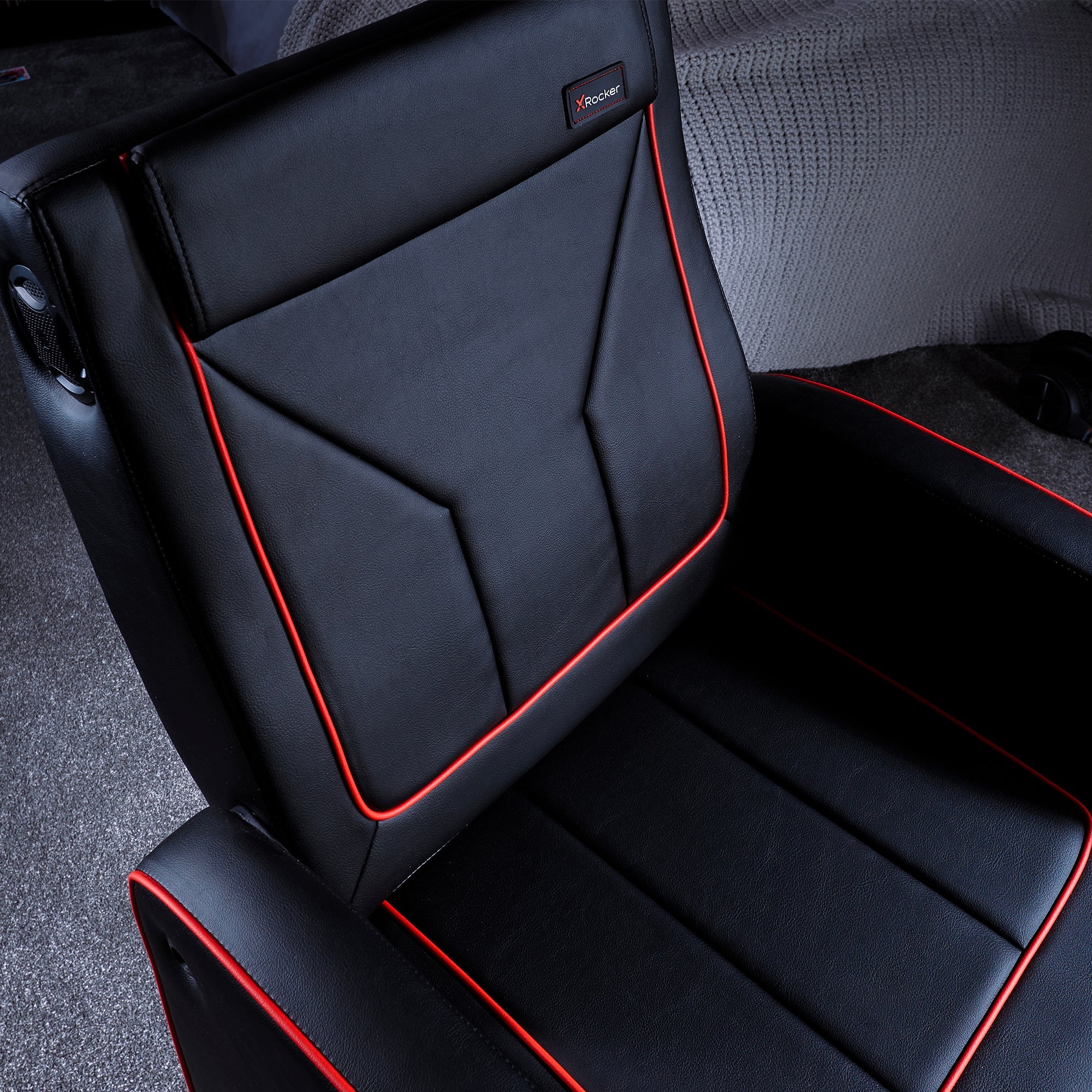 Shift Luxe Jr 2.1 Audio Ottoman Gaming Chair for Kids - Black