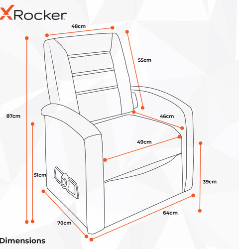 Premier Jr 2.1 Audio Ottoman Gaming Chair for Kids - Black