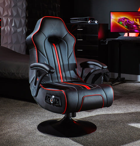 Torque 2.1 Audio Console Gaming Chair - Black / Red